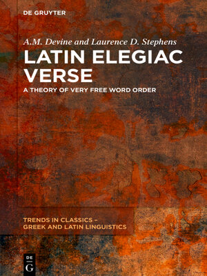 cover image of Latin Elegiac Verse